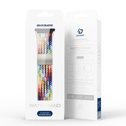 For Apple Watch Series 10 46mm DUX DUCIS Mixture Pro Series Magnetic Buckle Nylon Braid Watch Band(Rainbow) - Watch Bands by DUX DUCIS | Online Shopping South Africa | PMC Jewellery | Buy Now Pay Later Mobicred