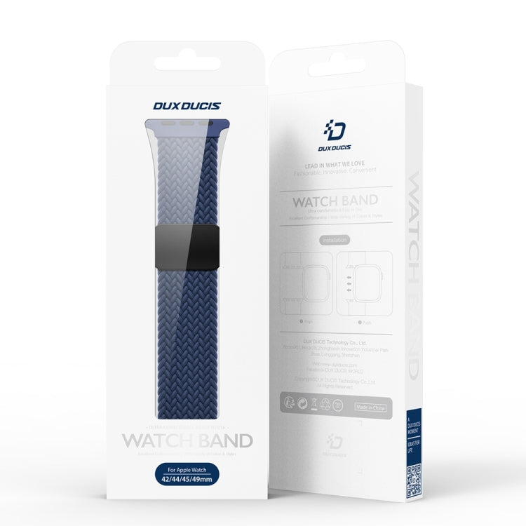 For Apple Watch Series 10 46mm DUX DUCIS Mixture Pro Series Magnetic Buckle Nylon Braid Watch Band(Storm Blue) - Watch Bands by DUX DUCIS | Online Shopping South Africa | PMC Jewellery | Buy Now Pay Later Mobicred