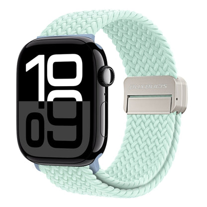 For Apple Watch Series 10 42mm DUX DUCIS Mixture Pro Series Magnetic Buckle Nylon Braid Watch Band(Light Mint) - Watch Bands by DUX DUCIS | Online Shopping South Africa | PMC Jewellery | Buy Now Pay Later Mobicred