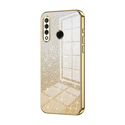 For Huawei nova 4e / P30 lite Gradient Glitter Powder Electroplated Phone Case(Gold) - Huawei Cases by PMC Jewellery | Online Shopping South Africa | PMC Jewellery