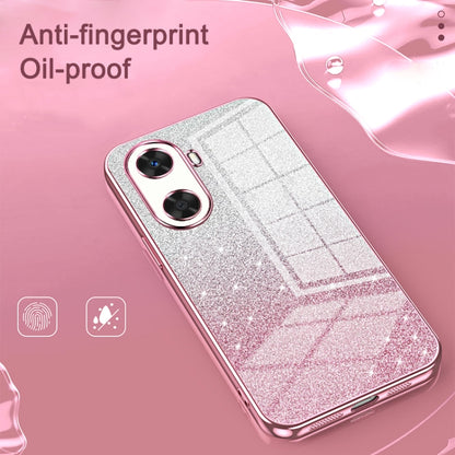 For Huawei Pura 70 Pro Gradient Glitter Powder Electroplated Phone Case(Transparent) - Huawei Cases by PMC Jewellery | Online Shopping South Africa | PMC Jewellery | Buy Now Pay Later Mobicred