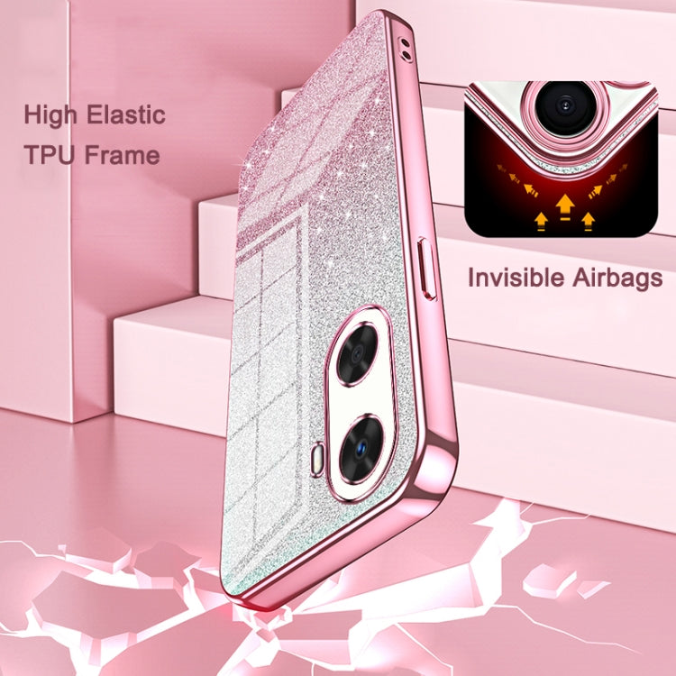 For Huawei P60 / P60 Pro Gradient Glitter Powder Electroplated Phone Case(Silver) - Huawei Cases by PMC TechLife | Online Shopping South Africa | PMC TechLife
