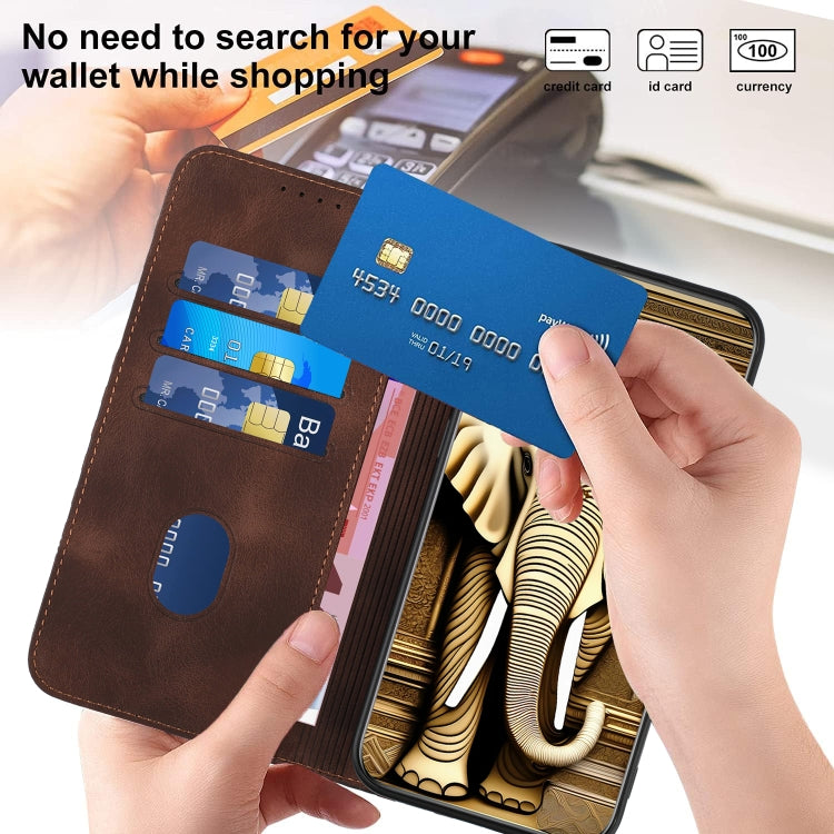 For Huawei Y9 2019 YX0060 Elephant Head Embossed Phone Leather Case with Lanyard(Coffee) - Huawei Cases by PMC TechLife | Online Shopping South Africa | PMC TechLife