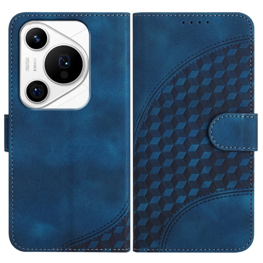 For Huawei Pura 70 Pro/70 Pro+ YX0060 Elephant Head Embossed Phone Leather Case with Lanyard(Royal Blue) - Huawei Cases by PMC Jewellery | Online Shopping South Africa | PMC Jewellery | Buy Now Pay Later Mobicred