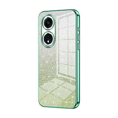 For OPPO A1 Pro Gradient Glitter Powder Electroplated Phone Case(Green) - OPPO Cases by PMC Jewellery | Online Shopping South Africa | PMC Jewellery | Buy Now Pay Later Mobicred