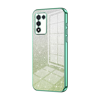 For OPPO K9s / K10 Energy Gradient Glitter Powder Electroplated Phone Case(Green) - OPPO Cases by PMC Jewellery | Online Shopping South Africa | PMC Jewellery | Buy Now Pay Later Mobicred