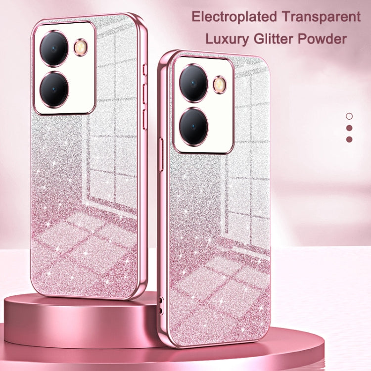 For vivo X100 Pro Gradient Glitter Powder Electroplated Phone Case(Gold) - vivo Tempered Glass by imak | Online Shopping South Africa | PMC TechLife | Buy Now Pay Later Mobicred