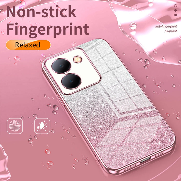 For vivo X100 Pro Gradient Glitter Powder Electroplated Phone Case(Gold) - vivo Tempered Glass by imak | Online Shopping South Africa | PMC TechLife | Buy Now Pay Later Mobicred