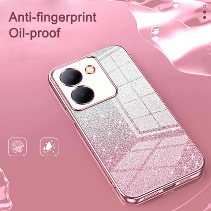 For vivo X90 / X90s Gradient Glitter Powder Electroplated Phone Case(Pink) - vivo Cases by PMC Jewellery | Online Shopping South Africa | PMC Jewellery