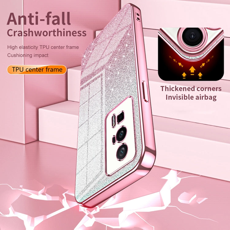 For Xiaomi Poco X4 Pro 5G Gradient Glitter Powder Electroplated Phone Case(Purple) - Xiaomi Cases by PMC TechLife | Online Shopping South Africa | PMC TechLife | Buy Now Pay Later Mobicred