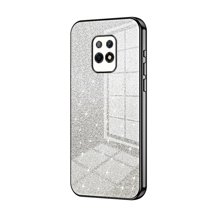 For Xiaomi Redmi 10X 5G Gradient Glitter Powder Electroplated Phone Case(Black) - Xiaomi Cases by PMC TechLife | Online Shopping South Africa | PMC TechLife | Buy Now Pay Later Mobicred