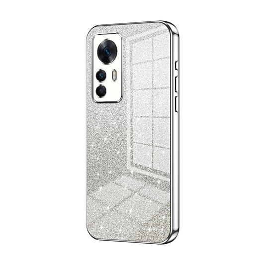 For Xiaomi Redmi K50 Ultra / Xiaomi 12T Gradient Glitter Powder Electroplated Phone Case(Silver) - Xiaomi Cases by PMC Jewellery | Online Shopping South Africa | PMC Jewellery | Buy Now Pay Later Mobicred