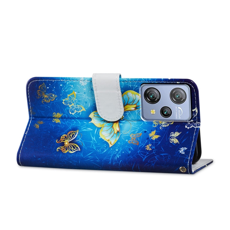 For Blackview A53 Pro Painted Pattern Horizontal Flip Leather Phone Case(Butterfly) - More Brand by PMC TechLife | Online Shopping South Africa | PMC TechLife