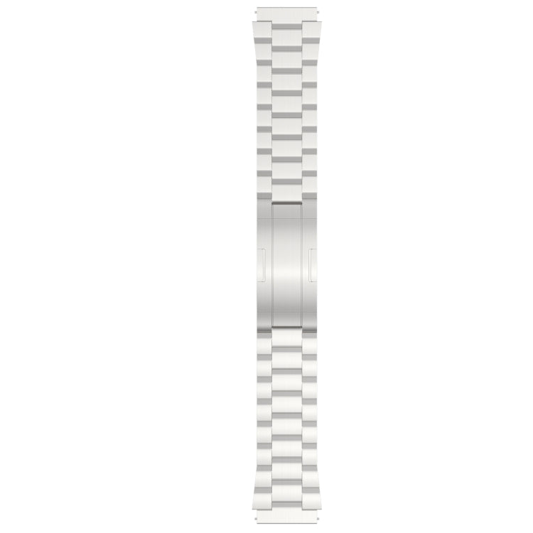 For Huawei Watch GT4 / GT3 / GT2 / GT 46mm Three Strains HW Buckle Metal Watch Band(Titanium Color) - Watch Bands by PMC Jewellery | Online Shopping South Africa | PMC Jewellery