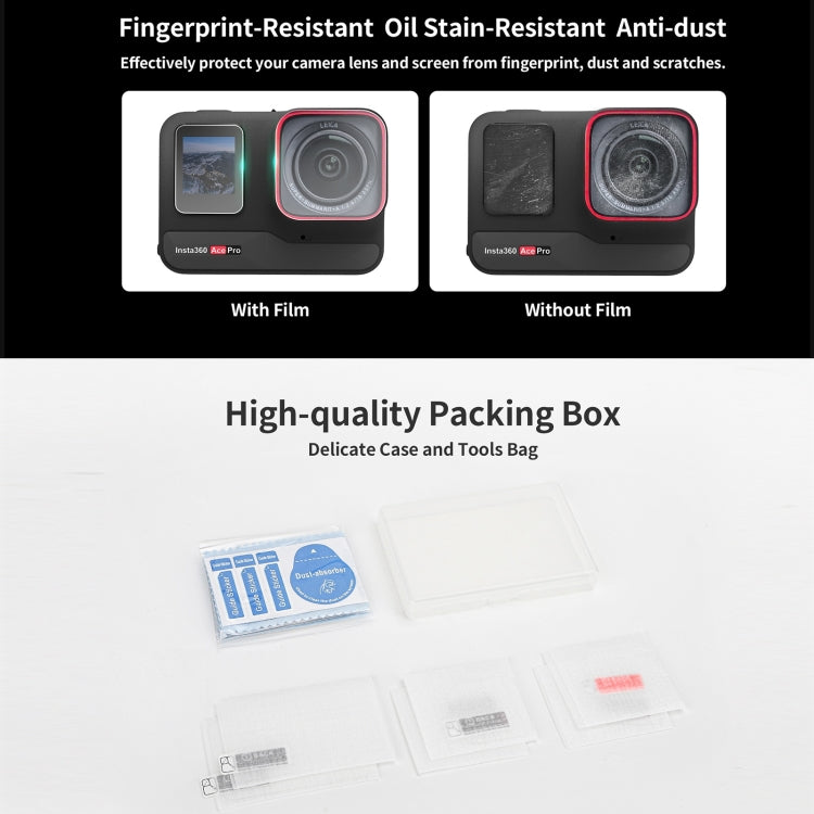 For Insta360 Ace Pro Sunnylife 3 in 1 Rear & Front Screen Lens Explosion proof Film(1 Set) - Protective Film & Stickers by Sunnylife | Online Shopping South Africa | PMC Jewellery | Buy Now Pay Later Mobicred