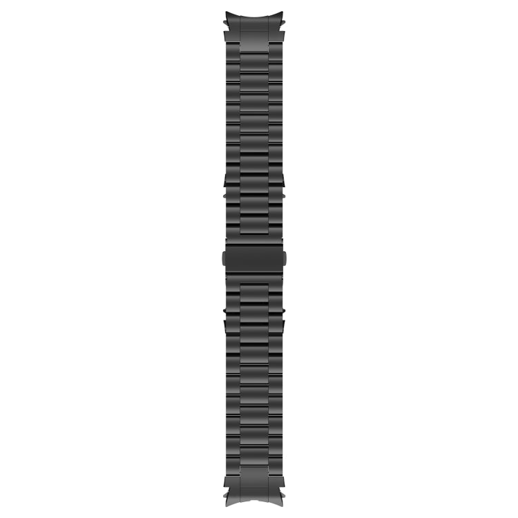 For Samsung Galaxy Watch6/6 Classic/5/5 Pro Button Style Three-bead Metal Watch Band(Titanium Color) - Watch Bands by PMC Jewellery | Online Shopping South Africa | PMC Jewellery