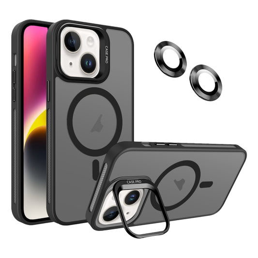 For iPhone 14 Plus Invisible Lens Holder MagSafe Phone Case(Black) - iPhone 14 Plus Cases by PMC Jewellery | Online Shopping South Africa | PMC Jewellery