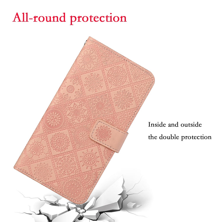 For Google Pixel 9 / 9 Pro Ethnic Style Embossed Pattern Leather Phone Case(Pink) - Google Cases by PMC TechLife | Online Shopping South Africa | PMC TechLife | Buy Now Pay Later Mobicred