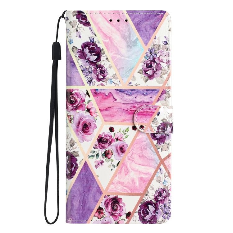 For Blackview A55 Pro Colored Drawing Leather Phone Case(Purple Marble) - More Brand by PMC Jewellery | Online Shopping South Africa | PMC Jewellery | Buy Now Pay Later Mobicred