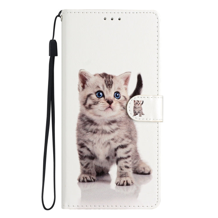 For Ulefone Note 14 Colored Drawing Leather Phone Case(Little Tabby Cat) - Ulefone Cases by PMC Jewellery | Online Shopping South Africa | PMC Jewellery | Buy Now Pay Later Mobicred