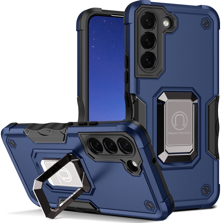 For Samsung Galaxy S24 5G Non-slip Shockproof Armor Phone Case with Ring Holder(Blue) - Galaxy S24 5G Cases by PMC Jewellery | Online Shopping South Africa | PMC Jewellery