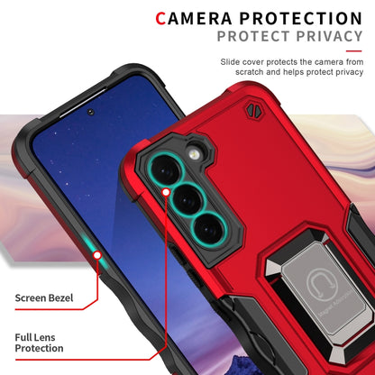 For Samsung Galaxy S24 5G Non-slip Shockproof Armor Phone Case with Ring Holder(Blue) - Galaxy S24 5G Cases by PMC Jewellery | Online Shopping South Africa | PMC Jewellery