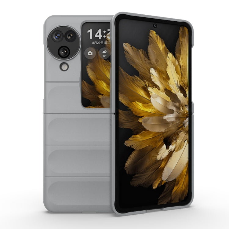 For OPPO Find N3 Flip Magic Shield Fold PC Shockproof Phone Case(Grey) - Find N3 Flip Cases by PMC TechLife | Online Shopping South Africa | PMC TechLife | Buy Now Pay Later Mobicred