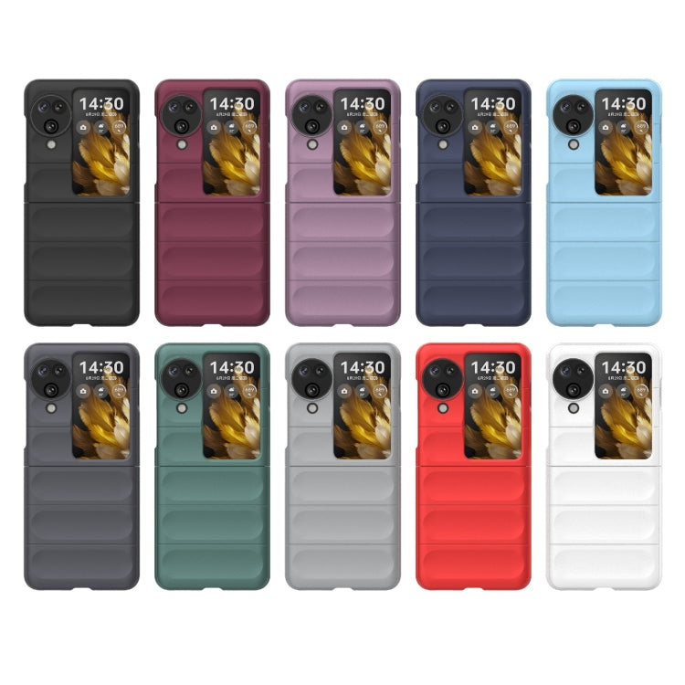 For OPPO Find N3 Flip Magic Shield Fold PC Shockproof Phone Case(Light Blue) - Find N3 Flip Cases by PMC TechLife | Online Shopping South Africa | PMC TechLife | Buy Now Pay Later Mobicred