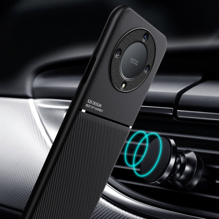 For Honor X9a Classic Tilt Strip Grain Magnetic Shockproof PC + TPU Phone Case(Green) - Honor Cases by PMC TechLife | Online Shopping South Africa | PMC TechLife
