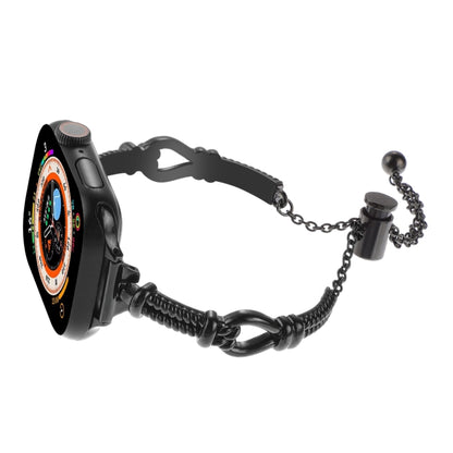 For Apple Watch Series 6 40mm Twist Metal Bracelet Chain Watch Band(Black) - Watch Bands by PMC Jewellery | Online Shopping South Africa | PMC Jewellery