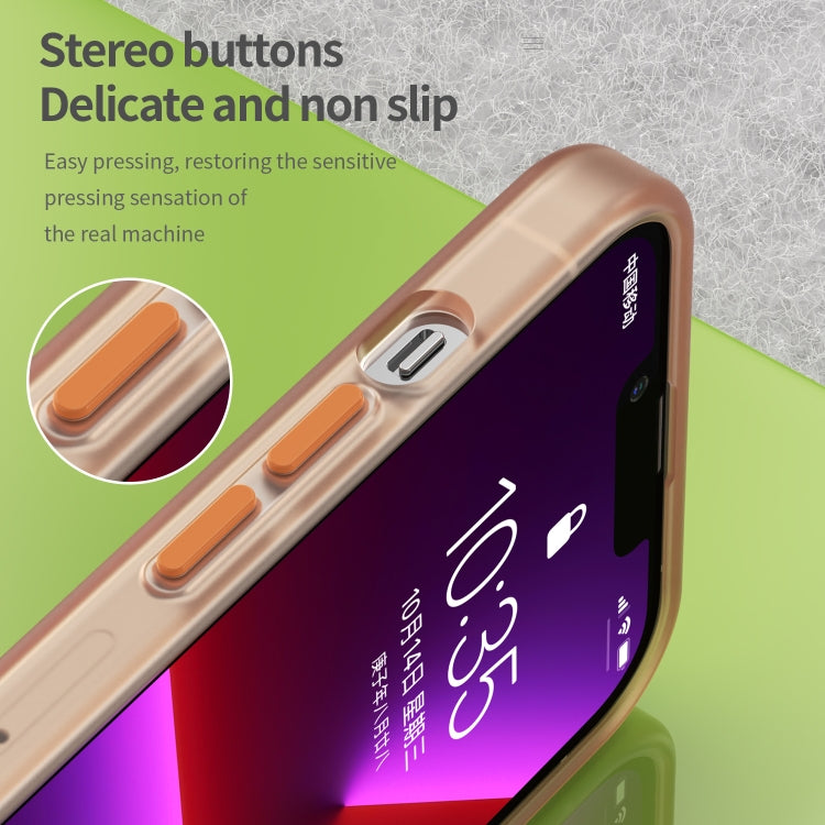 For iPhone 13 Pro MagSafe Frosted Translucent TPU + PC Full Coverage Phone Case(Orange) - iPhone 13 Pro Cases by PMC TechLife | Online Shopping South Africa | PMC TechLife