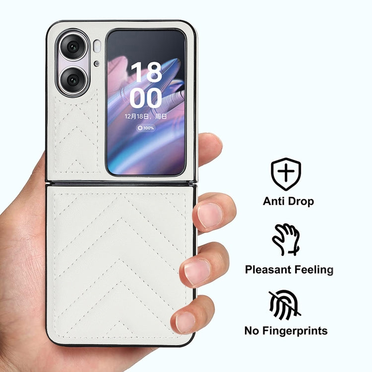 For OPPO Find N2 Flip V-shaped Folding Phone Case(White) - free shipping - PMC TechLife - Order now!