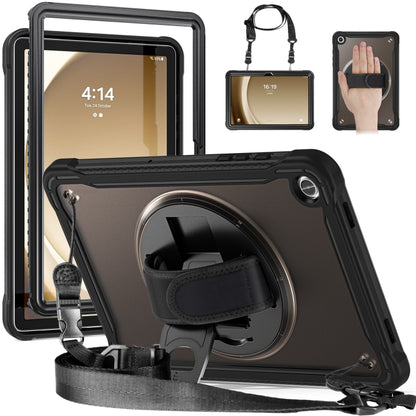 For Samsung Galaxy Tab A9+ X210/X215 Heavy Duty Hybrid Tablet Case with Handle & Strap(Clear Black) - Galaxy Tab A9+ by PMC Jewellery | Online Shopping South Africa | PMC Jewellery