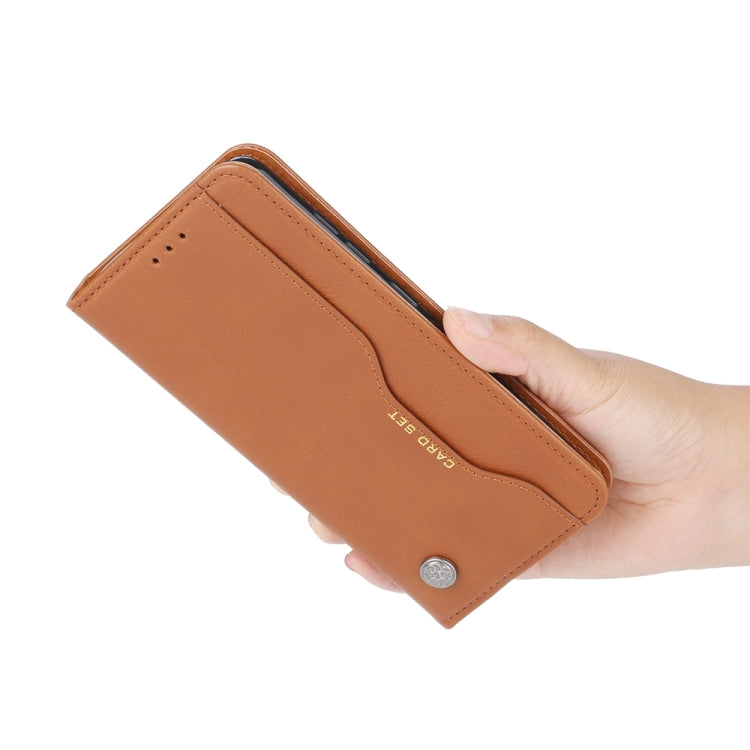 For Samsung Galaxy S25+ 5G Knead Skin Texture Flip Leather Phone Case(Brown) - free shipping - PMC Jewellery - Order now!