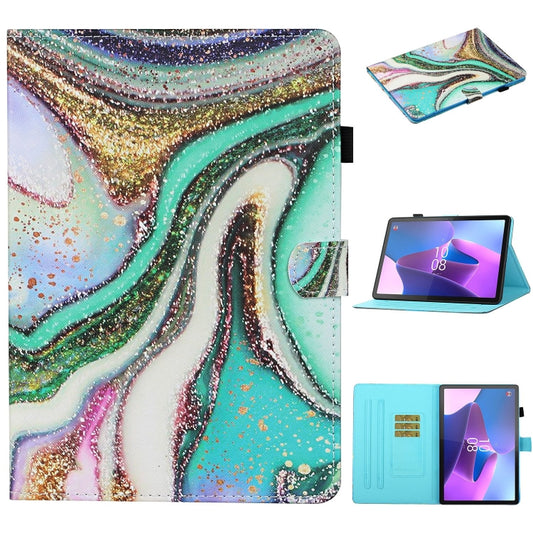 For Lenovo Tab P12 2023 / TB370FU Coloured Drawing Stitching Smart Leather Tablet Case(Colored Sand) - Lenovo by PMC Jewellery | Online Shopping South Africa | PMC Jewellery | Buy Now Pay Later Mobicred