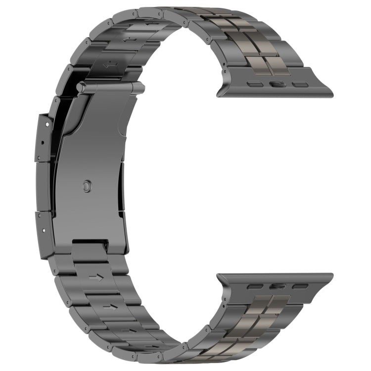 For Apple Watch SE 44mm Tortoise Buckle Titanium Steel Watch Band(Grey) - Watch Bands by PMC Jewellery | Online Shopping South Africa | PMC Jewellery