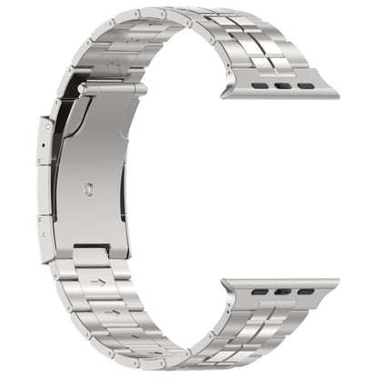 For Apple Watch Series 5 40mm Tortoise Buckle Titanium Steel Watch Band(Silver) - Watch Bands by PMC Jewellery | Online Shopping South Africa | PMC Jewellery