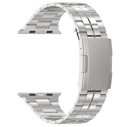 For Apple Watch Series 3 38mm Tortoise Buckle Titanium Steel Watch Band(Silver) - Watch Bands by PMC Jewellery | Online Shopping South Africa | PMC Jewellery