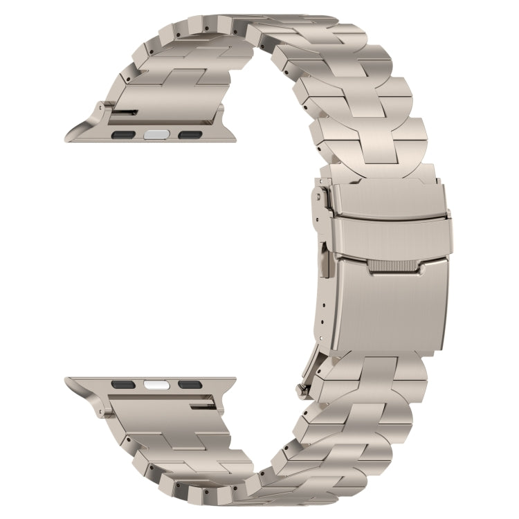 For Apple Watch Series 9 45mm Butterfly Type Titanium Steel Watch Band(Titanium) - Watch Bands by PMC Jewellery | Online Shopping South Africa | PMC Jewellery