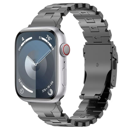 For Apple Watch Series 7 45mm Butterfly Type Titanium Steel Watch Band(Grey) - Watch Bands by PMC Jewellery | Online Shopping South Africa | PMC Jewellery