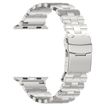 For Apple Watch Series 5 40mm Butterfly Type Titanium Steel Watch Band(Silver) - Watch Bands by PMC Jewellery | Online Shopping South Africa | PMC Jewellery