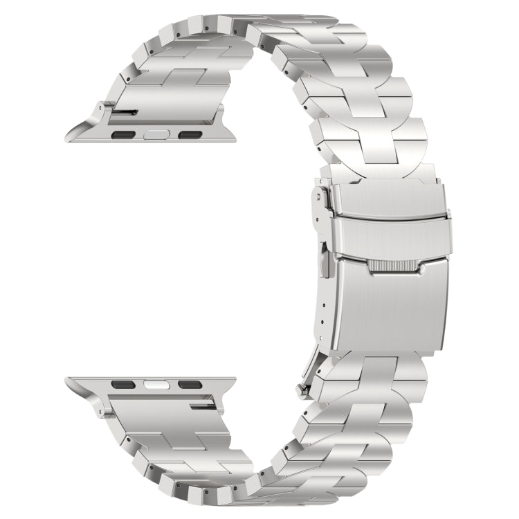 For Apple Watch Series 4 40mm Butterfly Type Titanium Steel Watch Band(Silver) - Watch Bands by PMC Jewellery | Online Shopping South Africa | PMC Jewellery