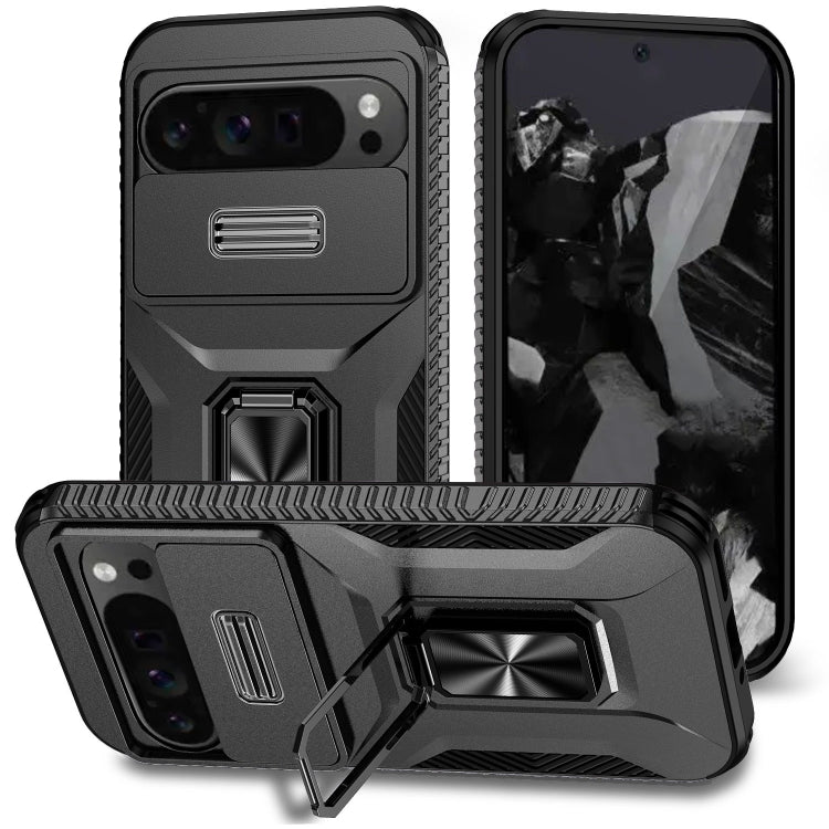 For Google Pixel 9 Pro XL Sliding Camshield Holder Phone Case(Black) - Google Cases by PMC Jewellery | Online Shopping South Africa | PMC Jewellery | Buy Now Pay Later Mobicred