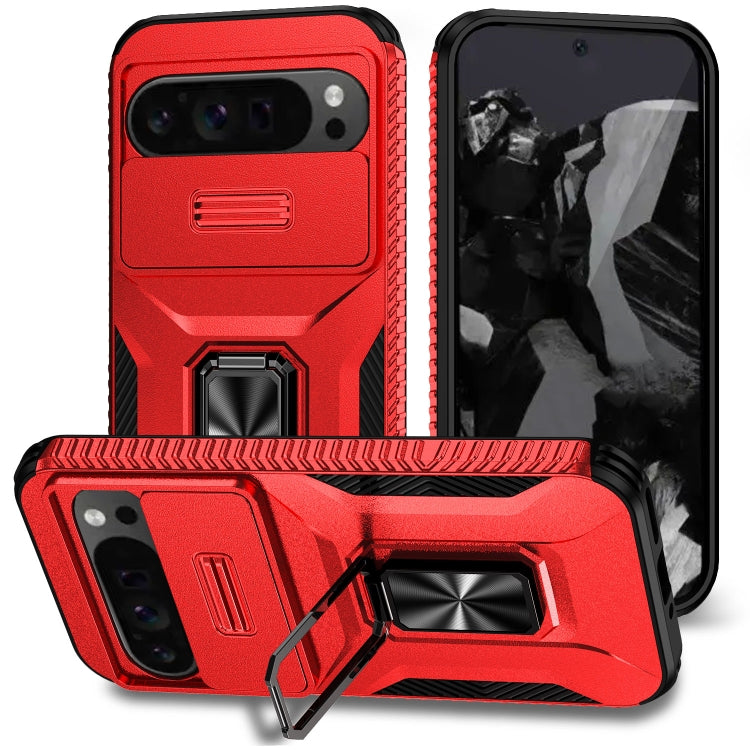 For Google Pixel 9 Pro XL Sliding Camshield Holder Phone Case(Red) - Google Cases by PMC Jewellery | Online Shopping South Africa | PMC Jewellery | Buy Now Pay Later Mobicred