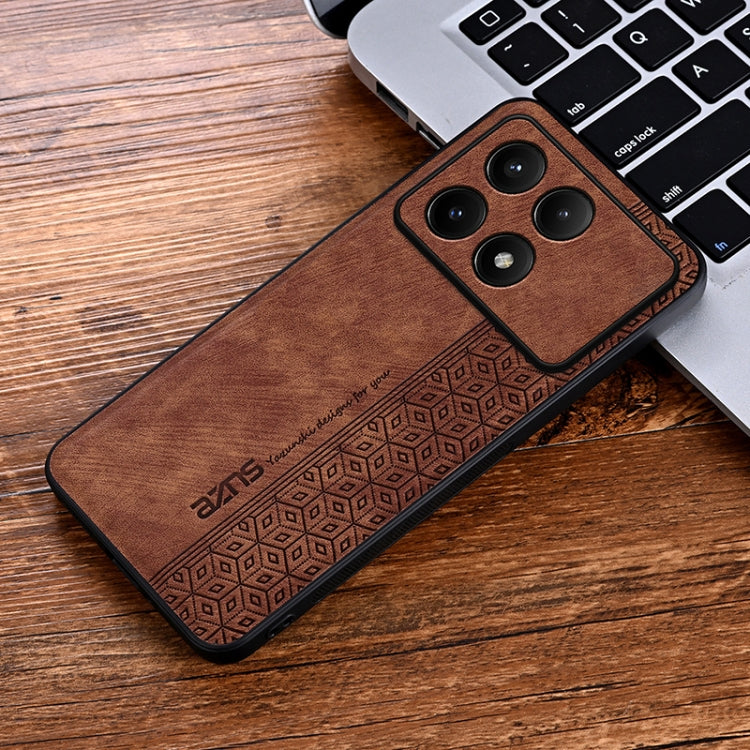 For Xiaomi Redmi K70 AZNS 3D Embossed Skin Feel Phone Case(Brown) - K70 Cases by AZNS | Online Shopping South Africa | PMC Jewellery | Buy Now Pay Later Mobicred