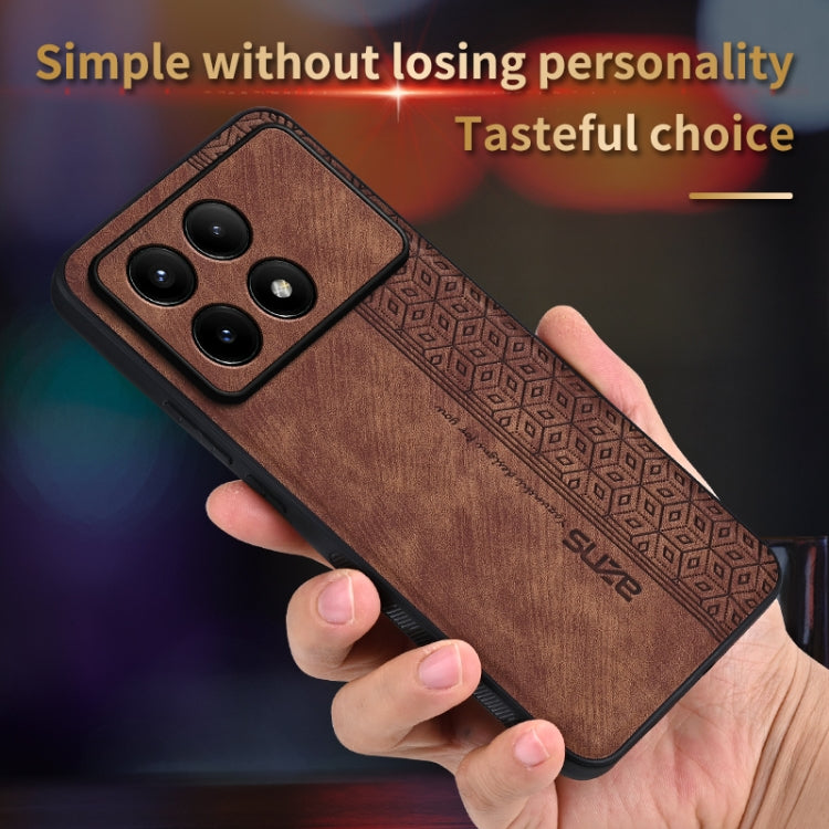 For Xiaomi Redmi K70 AZNS 3D Embossed Skin Feel Phone Case(Brown) - K70 Cases by AZNS | Online Shopping South Africa | PMC Jewellery | Buy Now Pay Later Mobicred