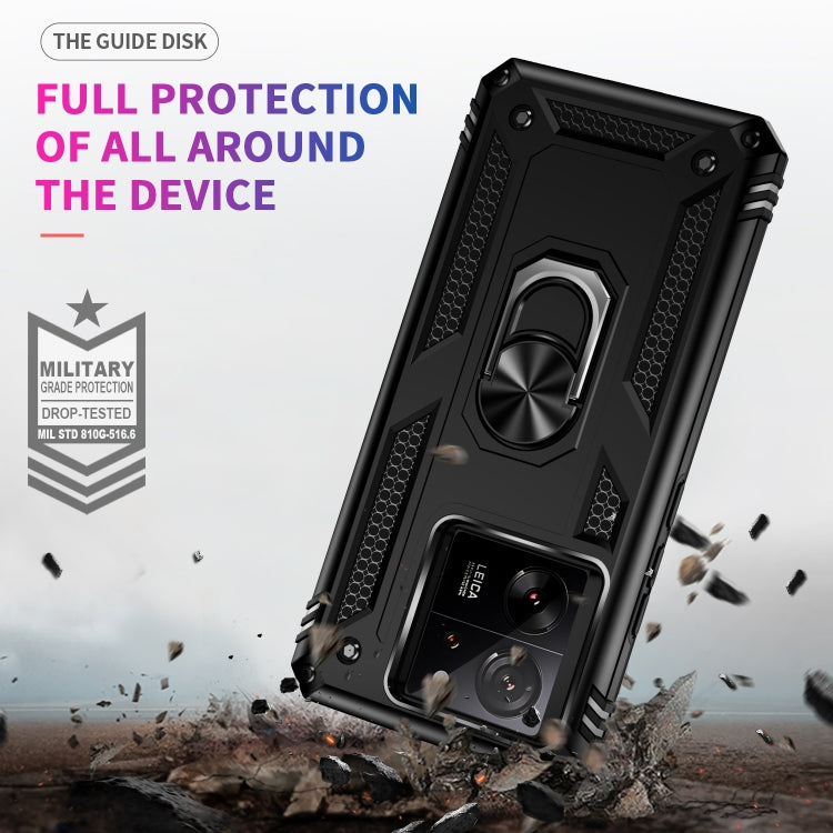 For Xiaomi 13T/13T Pro Shockproof TPU + PC Phone Case with Holder(Black) - Xiaomi Cases by PMC TechLife | Online Shopping South Africa | PMC TechLife | Buy Now Pay Later Mobicred