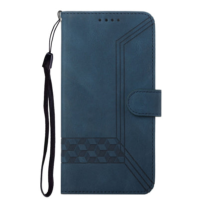 For Google Pixel 9 Cubic Skin Feel Flip Leather Phone Case(Blue) - Google Cases by PMC Jewellery | Online Shopping South Africa | PMC Jewellery | Buy Now Pay Later Mobicred