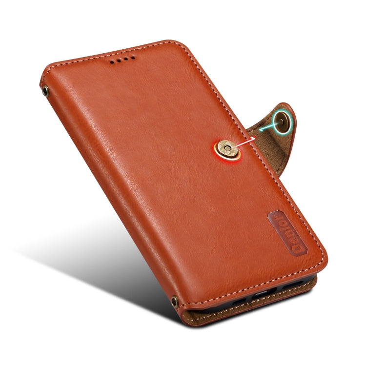 For iPhone 16 Plus Denior Cowhide Texture Wallet Style Leather Phone Case(Brown) - free shipping - PMC Jewellery - Order now!