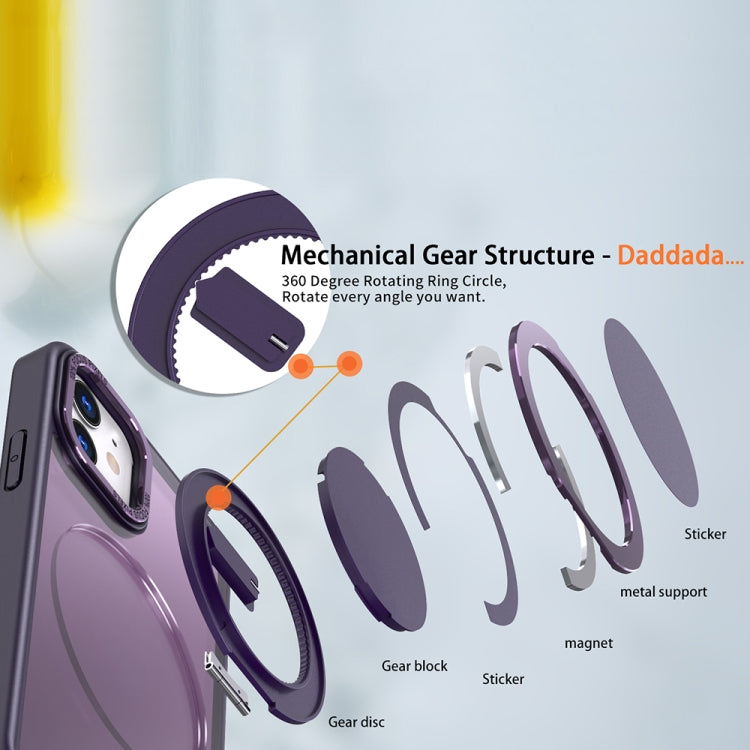 For iPhone 11 360-degree Rotating MagSafe Magnetic Holder Phone Case(Purple) - iPhone 11 Cases by PMC Jewellery | Online Shopping South Africa | PMC Jewellery